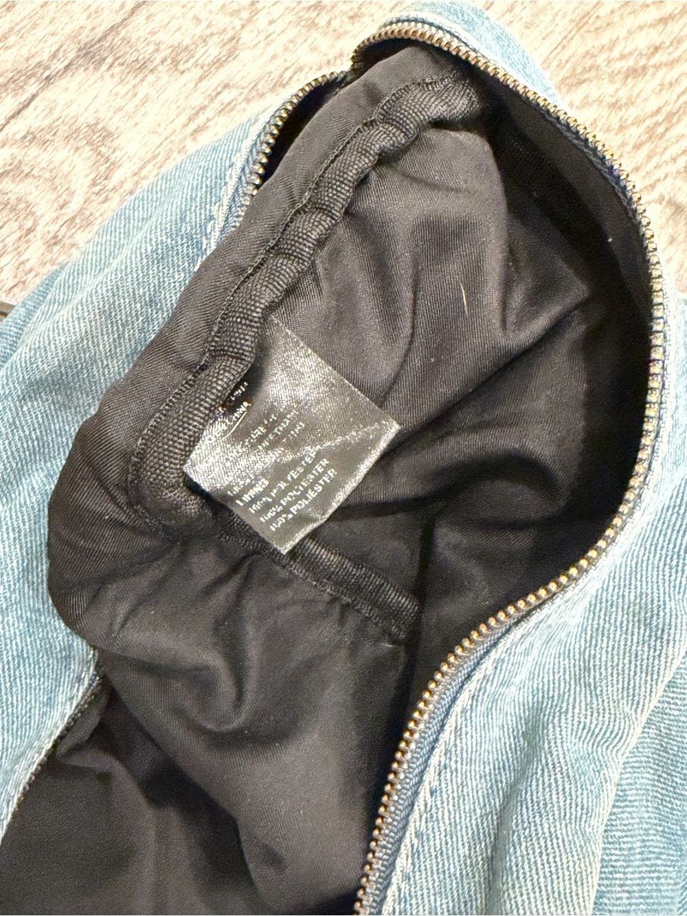 Urban Outfitters BDG Y2K Denim Shoulder Bag Blue Heart Mirror Charm - Picture 3 of 9